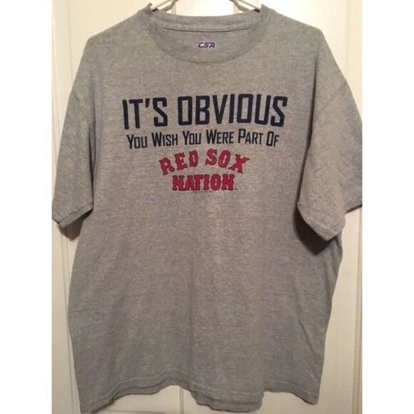 BOSTON RED SOX "IT'S OBVIOUS" SIZE LARGE T-SHIRT - Picture 1 of 3